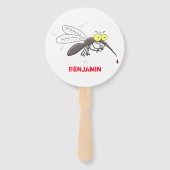 Funny mug insect cartoon illustratie handwaaier (Voorkant)