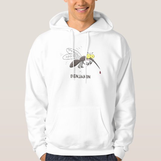 Funny mug insect cartoon illustratie hoodie (Voorkant)