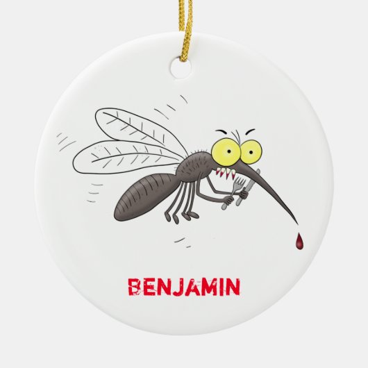 Funny mug insect cartoon illustratie keramisch ornament (Voorkant)