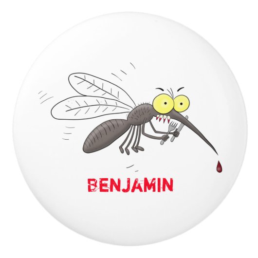 Funny mug insect cartoon illustratie keramische knop (Voorkant)