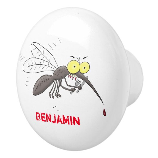 Funny mug insect cartoon illustratie keramische knop (Rechts)