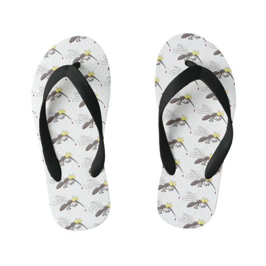 Funny mug insect cartoon illustratie kinder teenslippers (Voetbed)