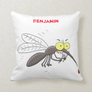 Funny mug insect cartoon illustratie kussen