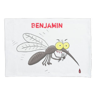 Funny mug insect cartoon illustratie kussensloop