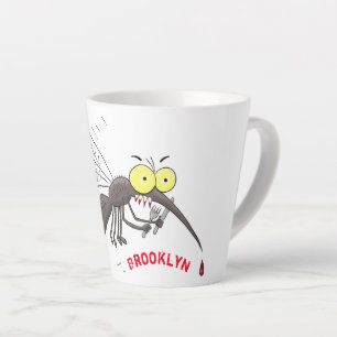Funny mug insect cartoon illustratie latte mok