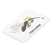 Funny mug insect cartoon illustratie magneet (Linkerzijde)