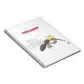 Funny mug insect cartoon illustratie notitieboek (Rechterzijde)