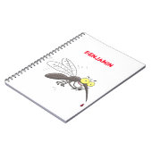 Funny mug insect cartoon illustratie notitieboek (Linkerzijde)