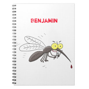 Funny mug insect cartoon illustratie notitieboek