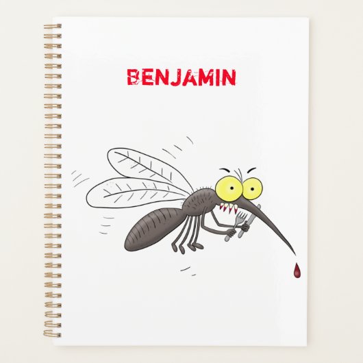 Funny mug insect cartoon illustratie planner (Voorkant)