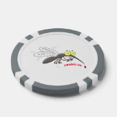 Funny mug insect cartoon illustratie poker chips (Enkel)
