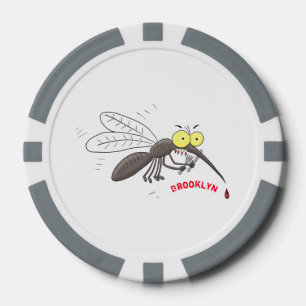 Funny mug insect cartoon illustratie poker chips