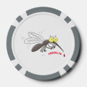 Funny mug insect cartoon illustratie poker chips (Achterkant)
