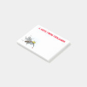 Funny mug insect cartoon illustratie post-it® notes (Schuin)