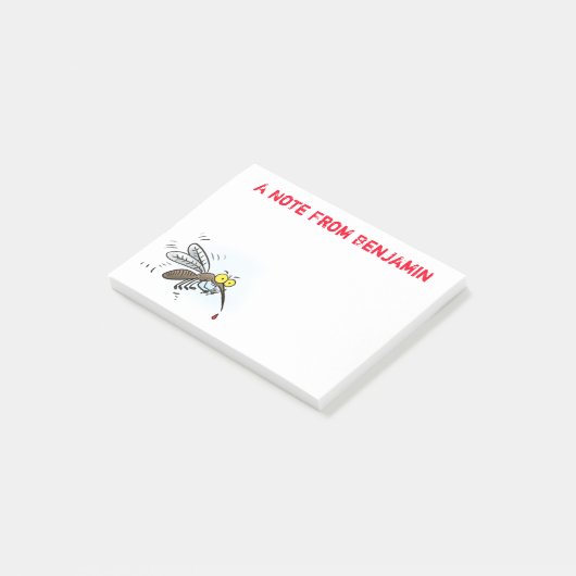 Funny mug insect cartoon illustratie post-it® notes (Schuin)