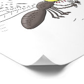 Funny mug insect cartoon illustratie poster (Hoek)