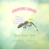 Funny mug insect cartoon illustratie raamsticker (Vel 3)