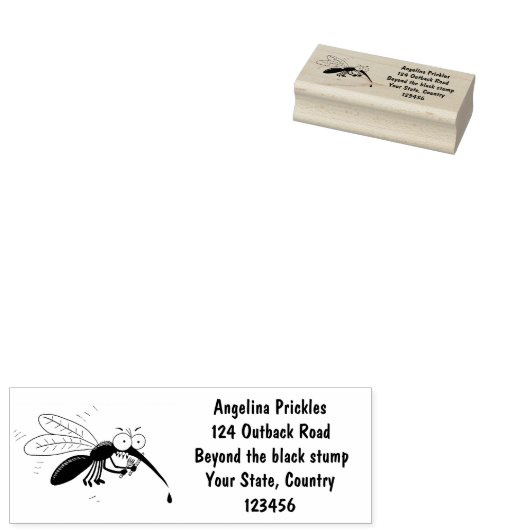 Funny mug insect cartoon illustratie rubberstempel (Gestempeld)