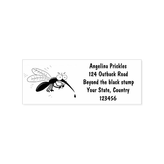 Funny mug insect cartoon illustratie rubberstempel (Afrduk)