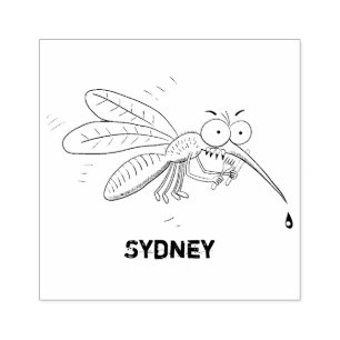 Funny mug insect cartoon illustratie rubberstempel