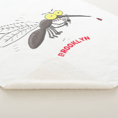 Funny mug insect cartoon illustratie sherpa deken (3/4)