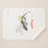 Funny mug insect cartoon illustratie sherpa deken (Voorkant (horizontaal))