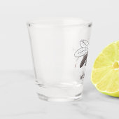 Funny mug insect cartoon illustratie shot glas (Links)