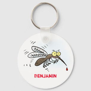 Funny mug insect cartoon illustratie sleutelhanger