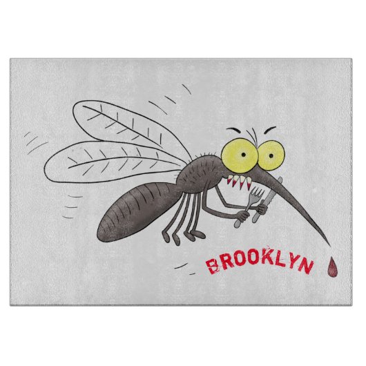 Funny mug insect cartoon illustratie snijplank (Voorkant)