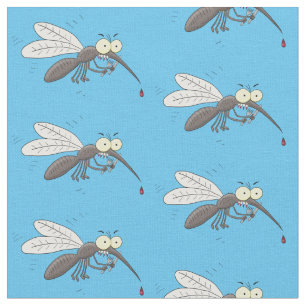 Funny mug insect cartoon illustratie stof