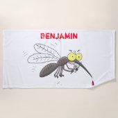 Funny mug insect cartoon illustratie strandlaken (Voorkant)