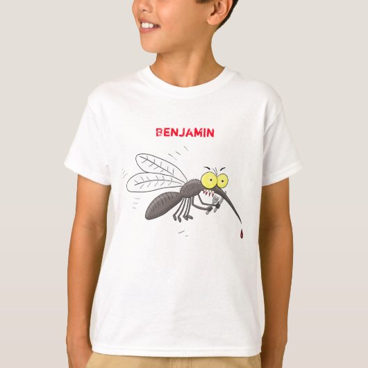 Funny mug insect cartoon illustratie t-shirt (Voorkant)
