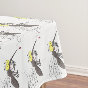 Funny mug insect cartoon illustratie tafelkleed