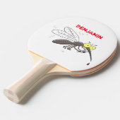Funny mug insect cartoon illustratie tafeltennisbatje (Voorkant Gekanteld)
