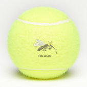 Funny mug insect cartoon illustratie tennisballen (Achterkant)