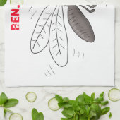 Funny mug insect cartoon illustratie theedoek (Gevouwen)