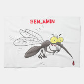 Funny mug insect cartoon illustratie theedoek (Horizontaal)