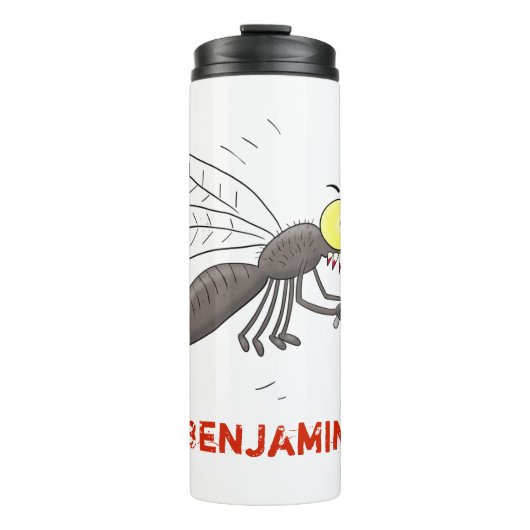 Funny mug insect cartoon illustratie thermosbeker (Voorkant)