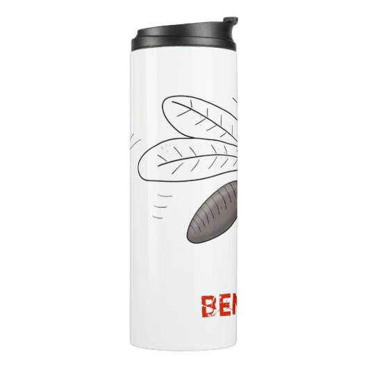 Funny mug insect cartoon illustratie thermosbeker (Gedraaid links)