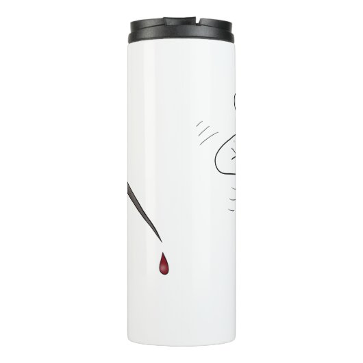 Funny mug insect cartoon illustratie thermosbeker (Achterkant)