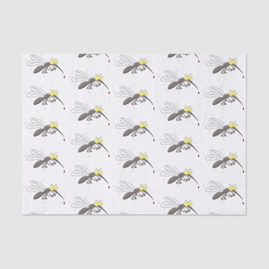 Funny mug insect cartoon illustratie tissuepapier (Voorkant)