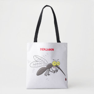 Funny mug insect cartoon illustratie tote bag