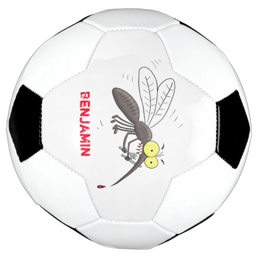 Funny mug insect cartoon illustratie voetbal (Gedraaid)