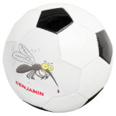 Funny mug insect cartoon illustratie voetbal (Drie kwart)