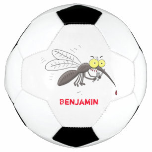 Funny mug insect cartoon illustratie voetbal