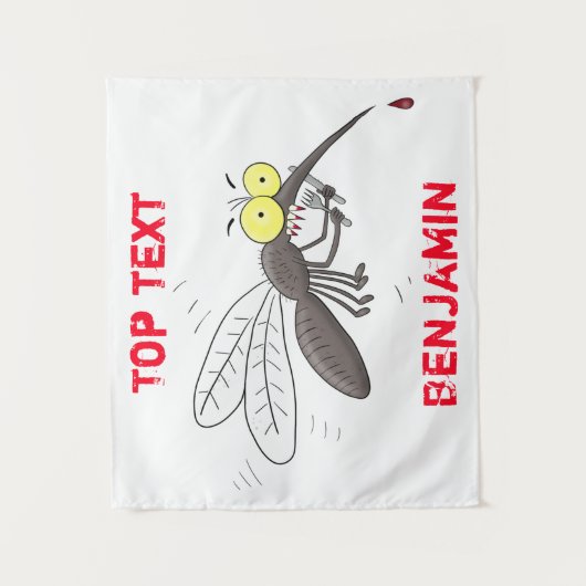 Funny mug insect cartoon illustratie wandkleed (Voorkant)