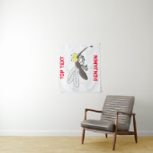 Funny mug insect cartoon illustratie wandkleed (In situ)