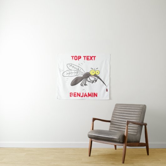 Funny mug insect cartoon illustratie wandkleed (In Situ (horizontaal))