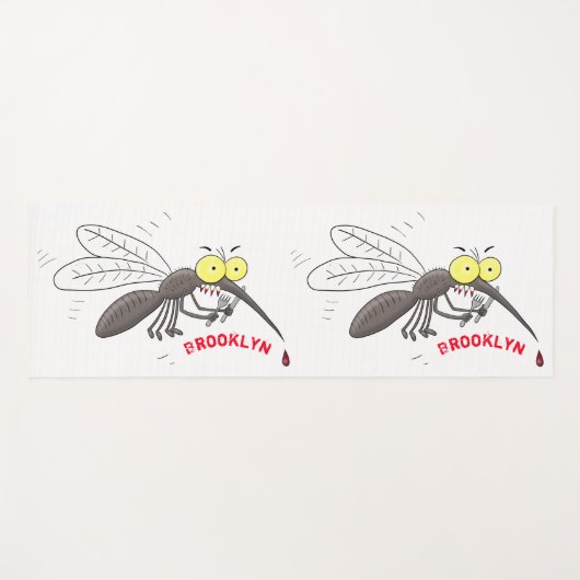 Funny mug insect cartoon illustratie yogamat (Voorkant (horizontaal))