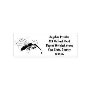Funny mug insect cartoon illustratie zelfinktende stempel